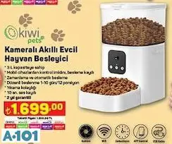 KİWİ KAMERALI AKILLI EVCİL HAYVAN BESLEYİCİ